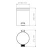 5L Pedal Bucket Matte Black 